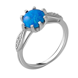 Silver ring with opal 0.896ct