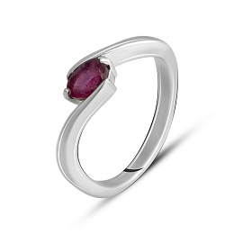 Серебряное кольцо с рубином 0.692ct