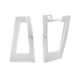 Silver earrings without stones