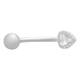 Silver piercing with phianites