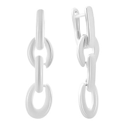 Silver earrings without stones