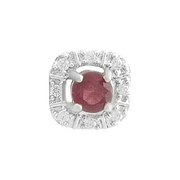 Silver pendant with ruby 0.525ct