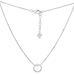 Silver necklace with phianites