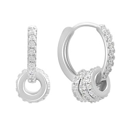 Silver Earrings with Fianites