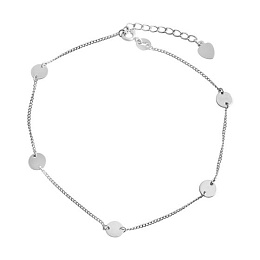 Silver leg bracelet without stones