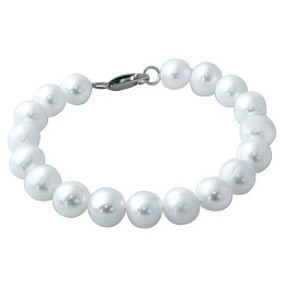 Срібний браслет з перлами