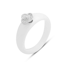 Silver ring with ceramics