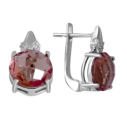 Серебряные серьги с султанитом 7.21ct