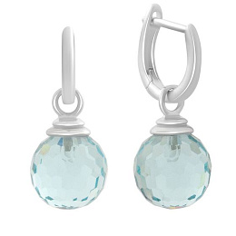 Серебряные серьги с фианитами