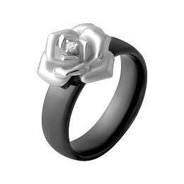 Silver ring with ceramics