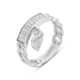 Золота каблучка з фіанітами 0.33ct