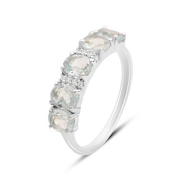 Silver ring with a 2.272-carat topaz