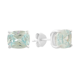 Silver earrings with topaz
