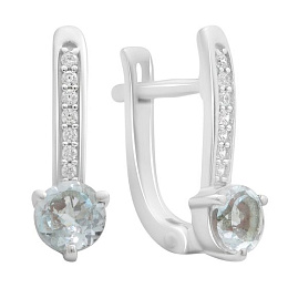 Срібні сережки з топазом 1,211 карата