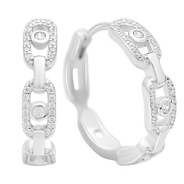 Silver earrings with cubic zirconia