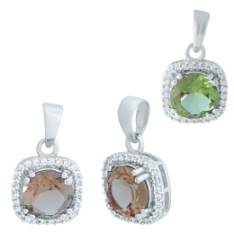 Silver pendant with sultanite 2.153ct