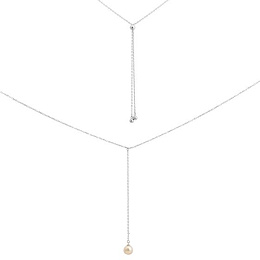Silver necklace with pearls