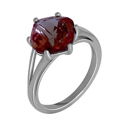 Silver ring with a 4.175-carat sultanite