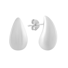 Silver earrings without stones