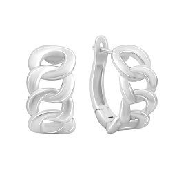 Silver earrings without stones