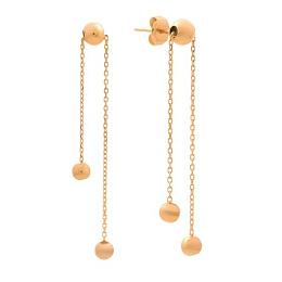 Gold earrings without stones