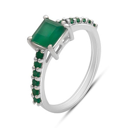 Sterling silver ring with agate 1.385ct