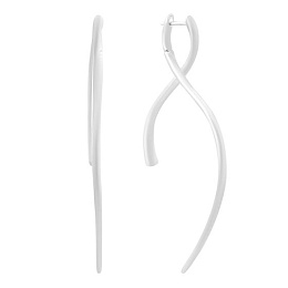 Silver earrings without stones