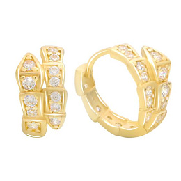 Gold Earrings with 0.38ct Phianites