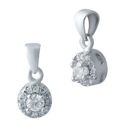 Срібна підвіска з фіанітами