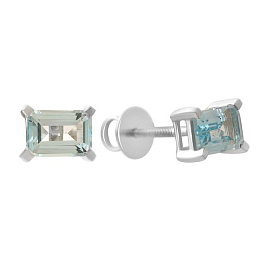 Серебряные серьги с топазом 2.438ct