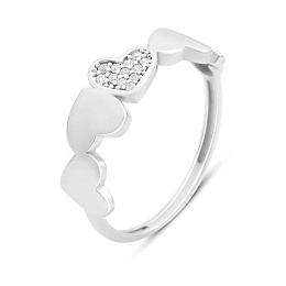 Silver ring with cubic zirconia