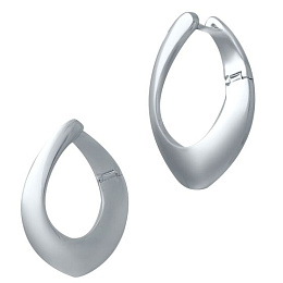 Silver earrings without stones