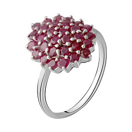 Серебряное кольцо с рубином 1.532ct
