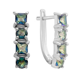 Срібні сережки з містичним топазом 1,752 карата