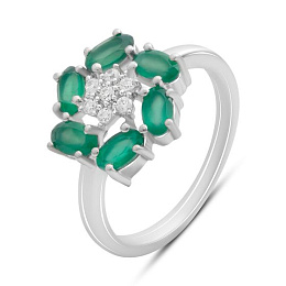 Silver ring with agate 0.713ct