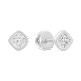 Silver Earrings with Fianites