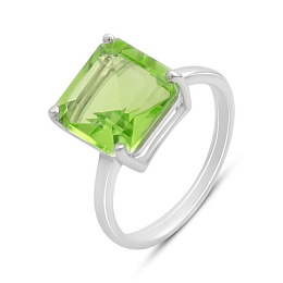 Серебряное кольцо с хризолітом 4.252ct