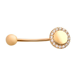 Sterling silver piercing with fianites 0.15ct