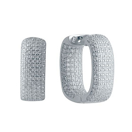 Silver Earrings with Fianites