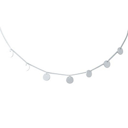 Silver necklace without stones