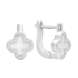 Silver earrings with yemallu