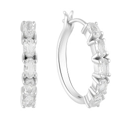 Silver Earrings with Fianites
