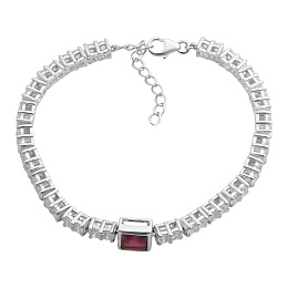 Silver bracelet with a 9.832ct ruby