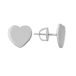 Silver earrings without stones