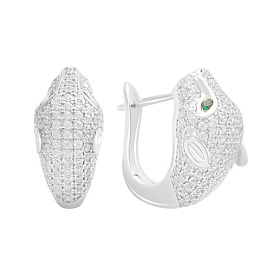 Silver Earrings with Fianites