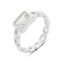Silver ring with a 1.819-carat topaz
