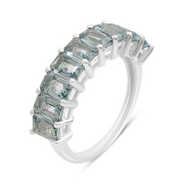 Срібна каблучка з топазом Лондон Блю 2.525ct