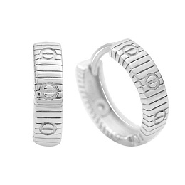 Silver earrings with cubic zirconia