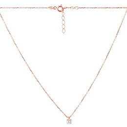 Золотое колье с фианитами 0.06ct