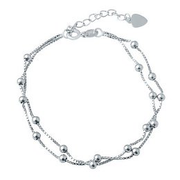 Silver leg bracelet without stones